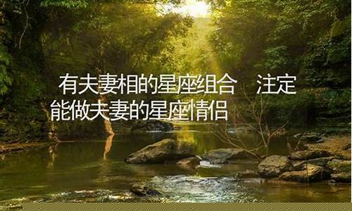 注定能做夫妻的星座情侣关系是什么-注定能做夫妻的星座情侣关系是什么意思