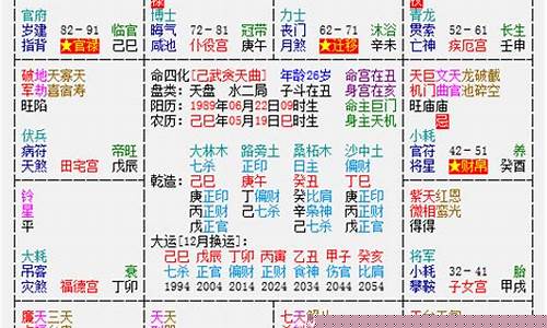 紫薇命盘排盘解析-紫薇命盘免费详解排盘