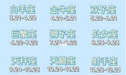 十二星座都是在什么时间-十二星座都是什么时间?