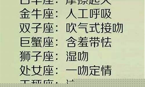 十二星座接吻的样子-最馋女人身子的星座男