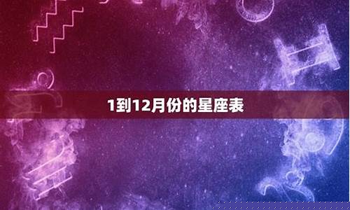 1到12月份的星座表-1到12月份的星座表英文
