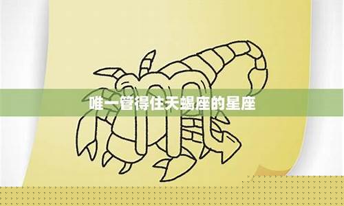 唯一管得住天蝎的星座-唯一管得住天蝎的星座是什么