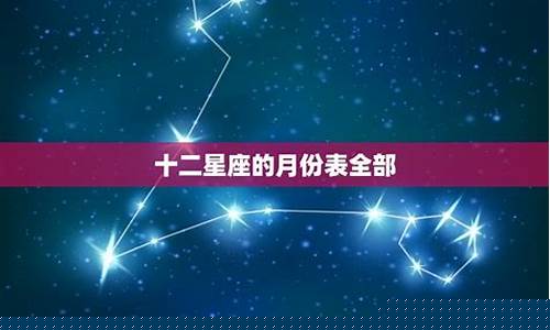 十二星座的代表月份-关于十二星座的月份