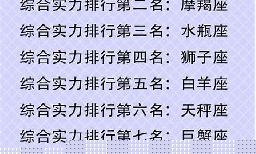 天蝎座综合实力第一名-天蝎排名第一的东西是什么